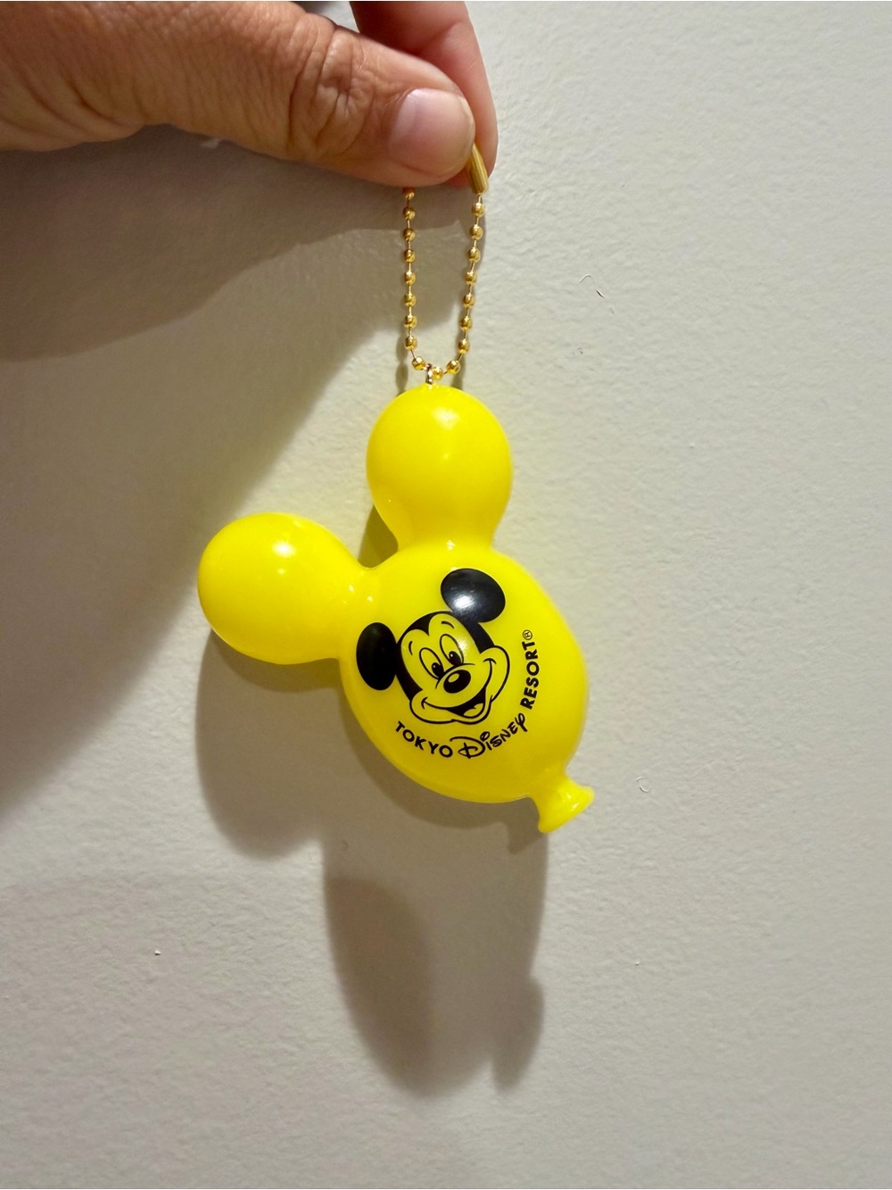 Yellow Mickey Balloon Keychain / Bag Charm